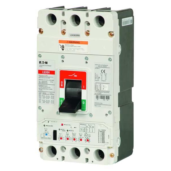 Eaton Molded Case Circuit Breaker, LG Series, 400A, 3 Pole, 600V AC, 100kA at 480V AC - LGH3400FAG