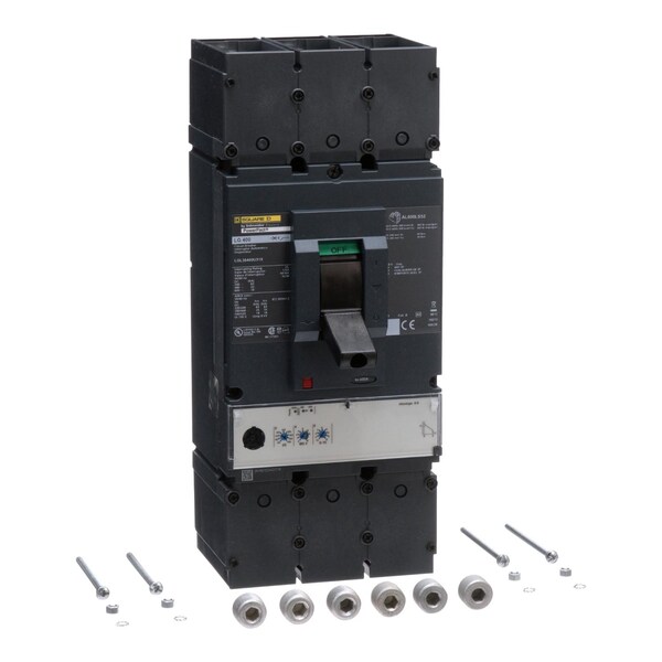Square D Molded Case Circuit Breaker, LGL Series, 400A, 3 Pole, 600V AC, 65kA at 240V AC - LGL36400U31X