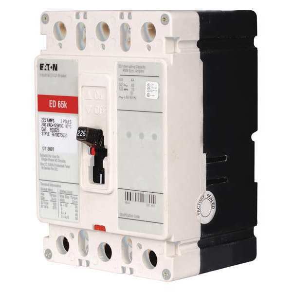 Eaton Molded Case Circuit Breaker, ED Series, 100A, 3 Pole, 240V AC, 65kA at 240V AC - ED3100