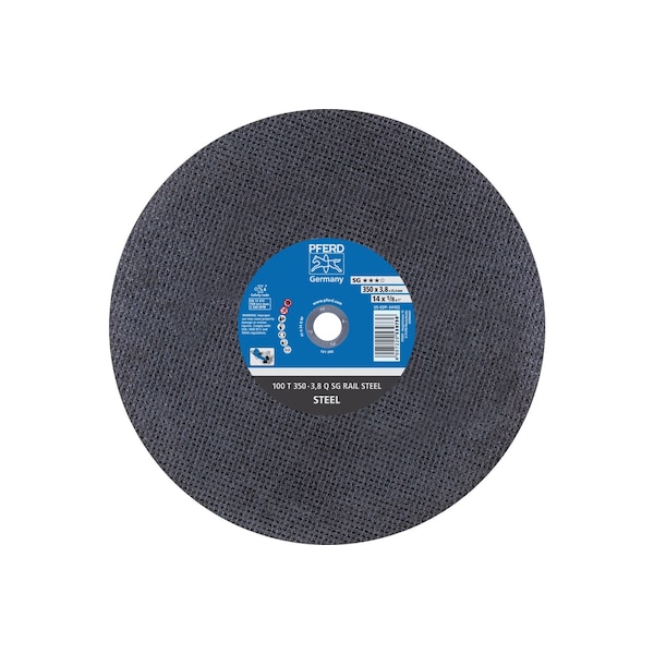 Pferd 14" x 7/64" Disco de corte, 1" A.H. - Q - SG ACERO RAIL - 64402