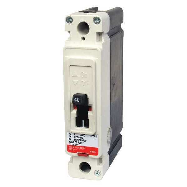 Eaton Molded Case Circuit Breaker, HFD Series, 20A, 1 Pole, 277V AC, 100kA at 240V AC - HFD1020