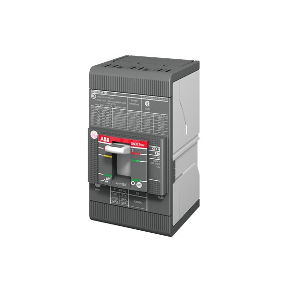 Abb Circuit Breaker, XT1N Series, 80A, 3 Pole, 347V AC, 50kA - XT1NU3080AFF000XXX