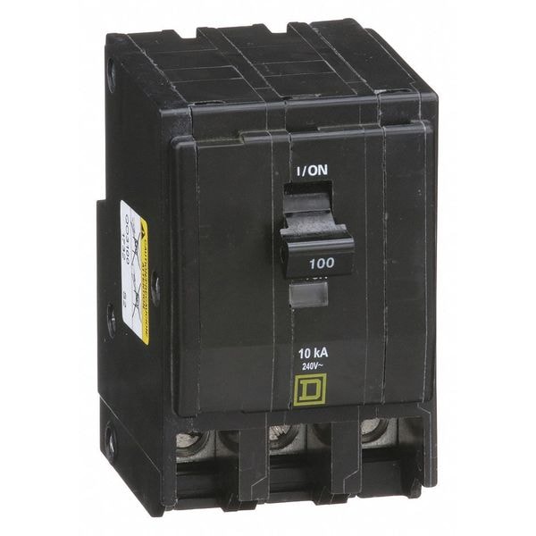 Square D Miniature Circuit Breaker, QO Series, 100A, 3 Pole, 120/240V AC, 10kA at 120/240V AC - QO3100