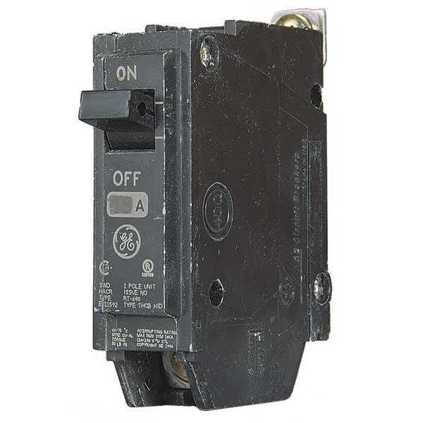 Ge Miniature Circuit Breaker, THHQB Series, 20A, 1 Pole, 120/240V AC, 22kA at 120/240V AC - THHQB1120