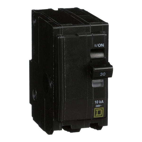 Square D Miniature Circuit Breaker, QO Series, 30A, 2 Pole, 240V AC, 10kA at 120/240V AC - QO230H