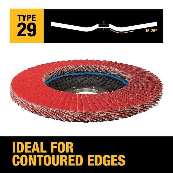 Disco de láminas Dewalt de 4-1/2" x 7/8" 80G T29 XP CER FLAP DISC - DWA8282