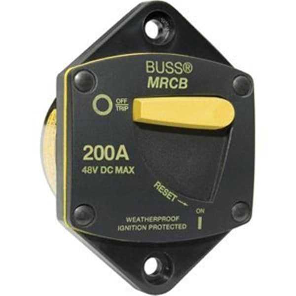 Blue Sea Systems Circuit Breaker, 187 Series, 200A, Not Rated, 5kA at 14V DC - 7049
