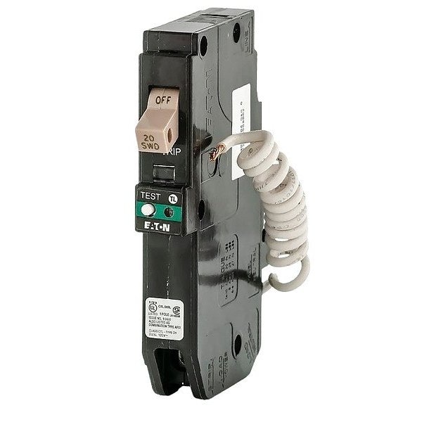 Eaton Circuit Breaker, CH Series, 20A, 1 Pole, 120/240V AC, 10kA - CHFN120AF