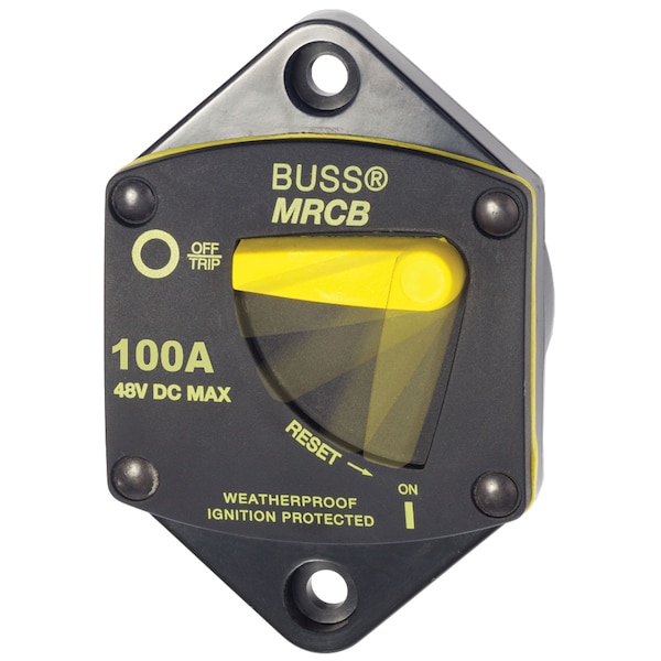 Blue Sea Systems Circuit Breaker, 187 Series, 100A, Not Rated, 5kA at 14V DC - 7044