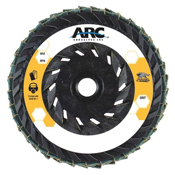Disco de aletas de nylon Arc Abrasives 4-1/2" x 5/8"-11 AP PREDATOR, 80 granos - 71-10916AP