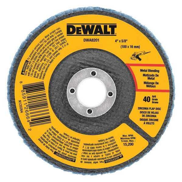 Disco de aletas Dewalt de 4" x 5/8" Zirconia T29 de grano 40 - DWA8201.