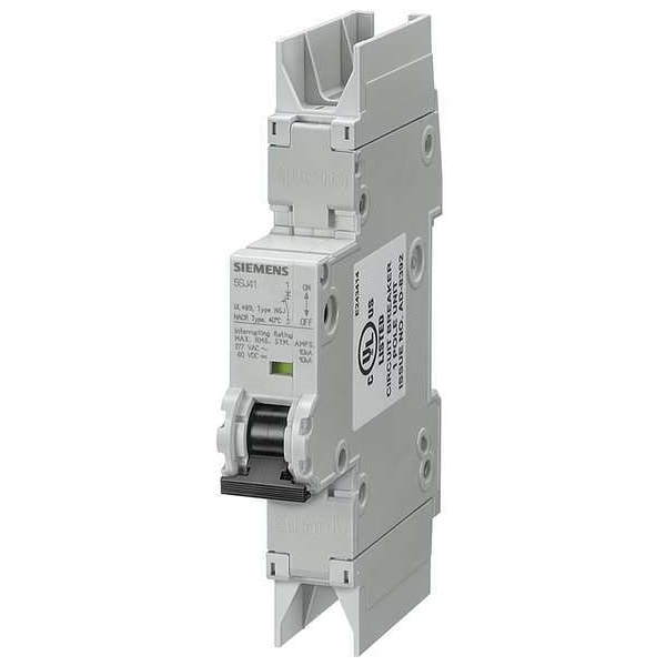 Siemens Miniature Circuit Breaker, 5SJ4 Series, 8A, 1 Pole, 277/480V AC, 10kA, D Curve - 5SJ41088HG42