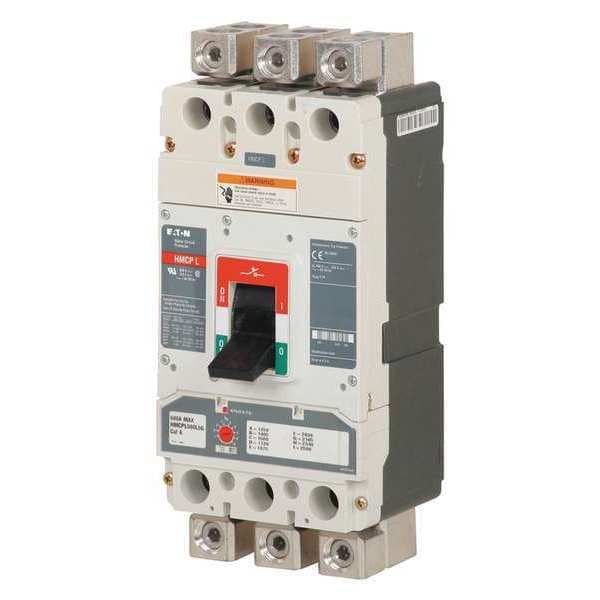 Eaton Molded Case Circuit Breaker, HMCP Series, 600A, 3 Pole, 600V AC, 65kA at 600V AC - HMCPL600M6G