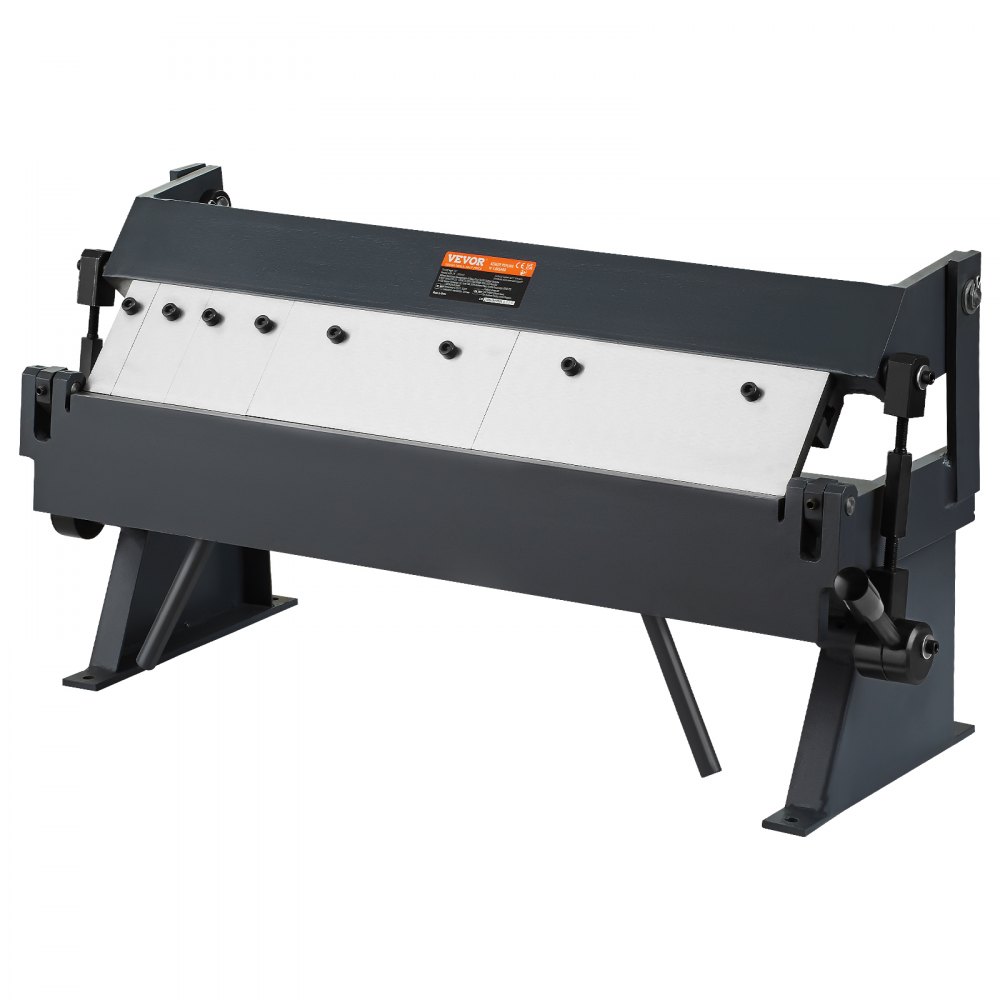 VEVOR Box and Pan Brake, 24-Inch, 0-130 Degrees Sheet Metal Bending Brake, Portable Metal Bender with 20 Gauge Low Carbon Steel 14 Gauge Aluminum Capacity, 5 Adjustable Fingers for Metal Bending - WQZDQ24YC20GZ75I8V0