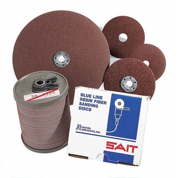 United Abrasives/Sait SAIT 50383 Disco de fibra económico de óxido de aluminio AO, 7" x 7/8", 50 grano, paquete de 25 - 50383