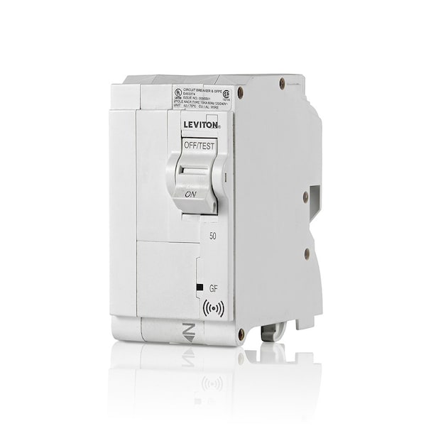 Leviton Circuit Breaker, 50A, 2 Pole, 120/240V AC - LB250-ES