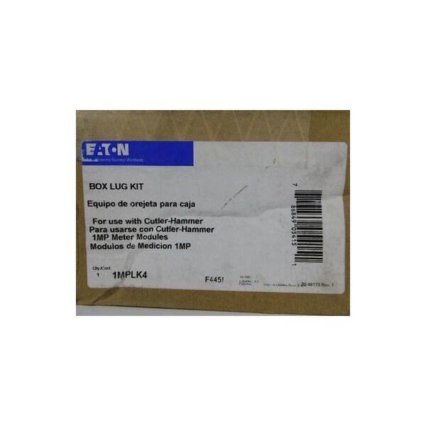 Eaton METER PACK FIELD-INSTALLED LUGS, FIELD-INSTALLED LUGS, USED WITH: 400 OR 6 - 1MPLK4