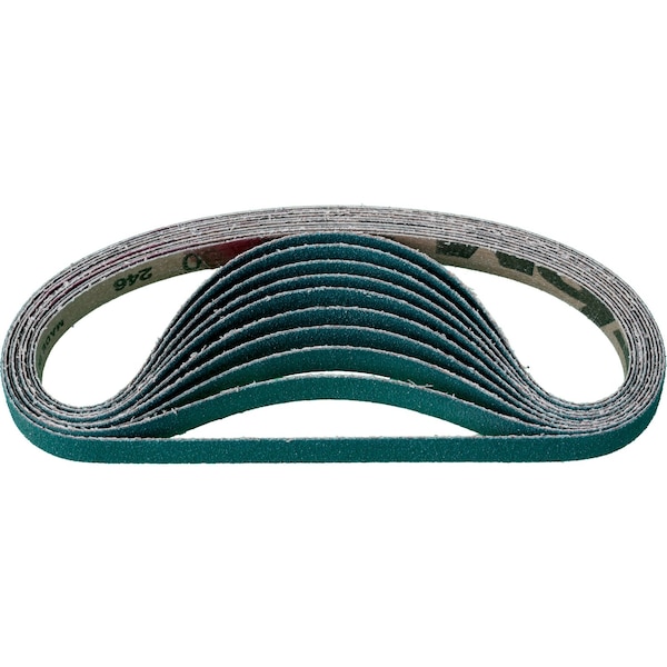 Banda Recubierta Pferd, Zirc, 1/2"x18", 80 Granos, Recubierta, 1/2" Ancho, 18" Largo, 80 Granos, Alúmina de Circonio - 49730