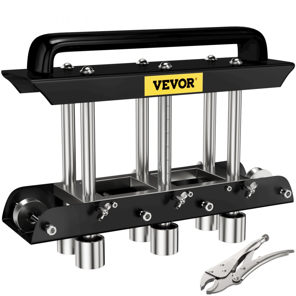 VEVOR Three-Station Edge Roller, Large Radius, 0-90° Bending Angle Sheet Metal Brake, Quickly Adjusts for Making 0.63"-5.7" Bends in 30-19 Gauge Steel, for Clean Crisp Bends in Metal Roofing Material - GTZWJGWBDDWC33EY0V0