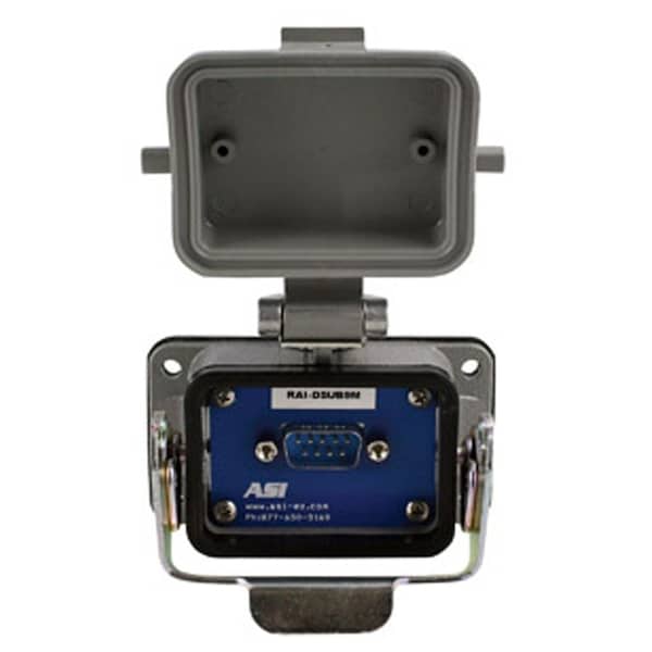 Automation Systems Interconnect Panel Interface MaleDB9 Connector, Enclosed Panel Feed Through 9Pin D Sub Connector, IP65 and NEMA 4X - RAI-DSUB9M