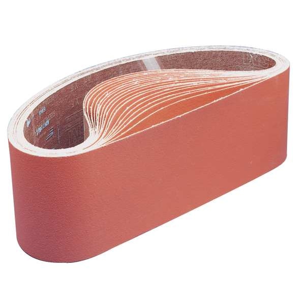 Banda de lija 3M, Recubierta, 3 1/2 pulgadas de ancho, 15 1/2 pulgadas de largo, Grano P120, Fina, Cerámica, 777F, Naranja - 7000118390