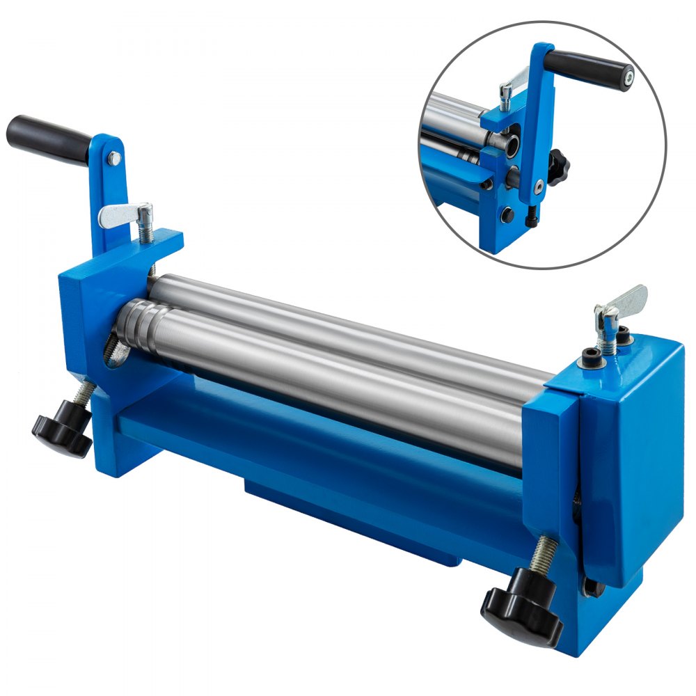 VEVOR 12.6 in. Slip Roll Roller Metal Plate Bending Round Machine, Slip Roll Machine Up to 22 Gauge Steel, Sheet Metal Roller, Slip Rolling Bending Machine with Two Removable Rollers - WQJ320GBWQJ000001V0