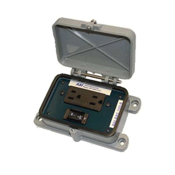 Automation Systems Interconnect Panel Interface Connector With A 15A Breaker And A 120V Dual AC Receptacle - RAI-DAC-109-B
