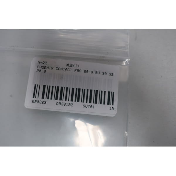 Phoenix Contact Plug-In Jumper, 10PK - FBS 20-6 BU 30 32 20 8