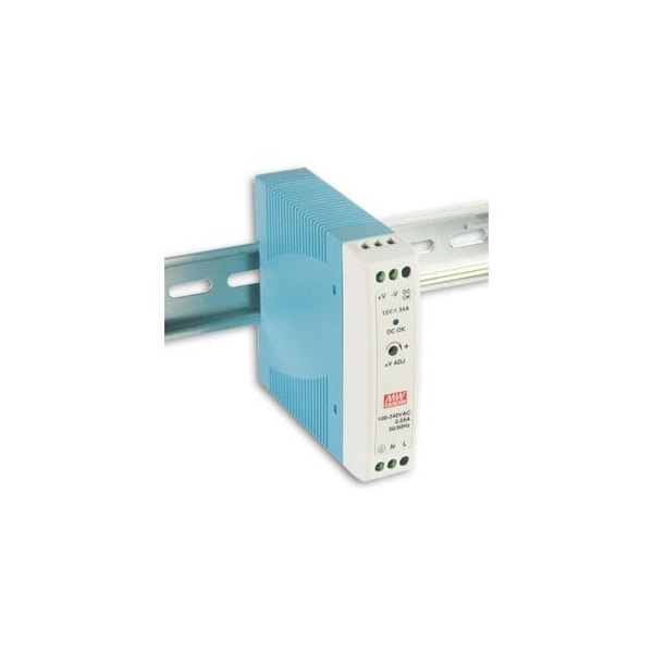 Mean Well Circuit Breaker Accessories Power Supply, 85/264V AC/12V DC, 1.67A - MDR-20-12