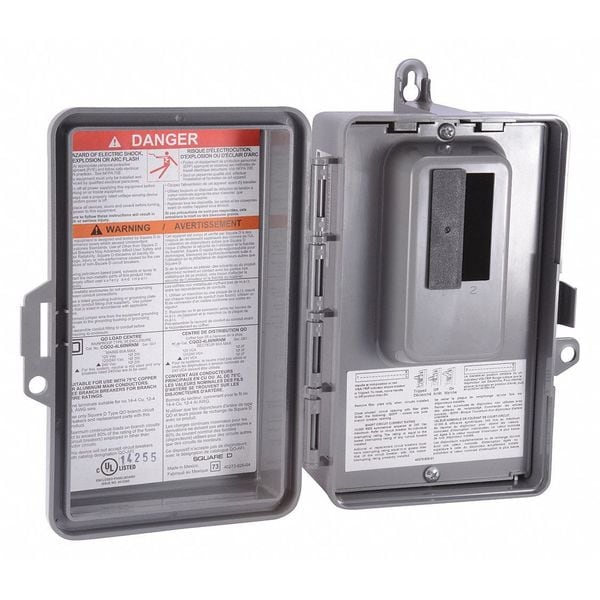Square D Load Center, 2 Spaces, 60A Amps, 120/240V AC - QO24L60NRNM