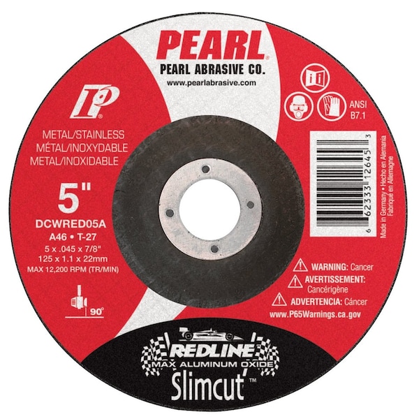 Pearl Redline SlimCut 5 x .045 x 7/8 A46 T-27 - DCWRED05A