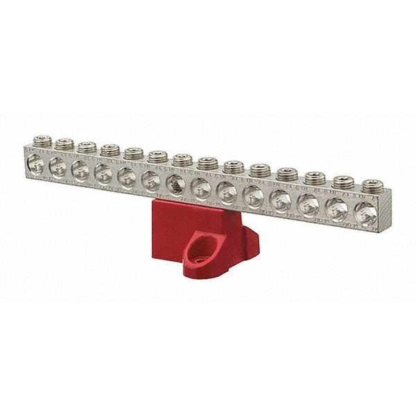 Nsi Industries Isolated Ground Bar, Electrical Enclosures, 600V - GBA20-14