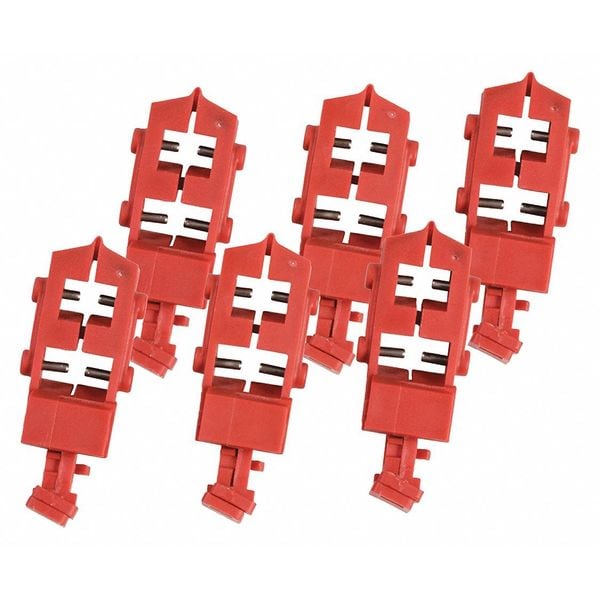 Brady Circuit Breaker Lockout Rail, Circuit Breaker with Standard Nylon Cable Ties, 120V AC, 1 Poles - 148694