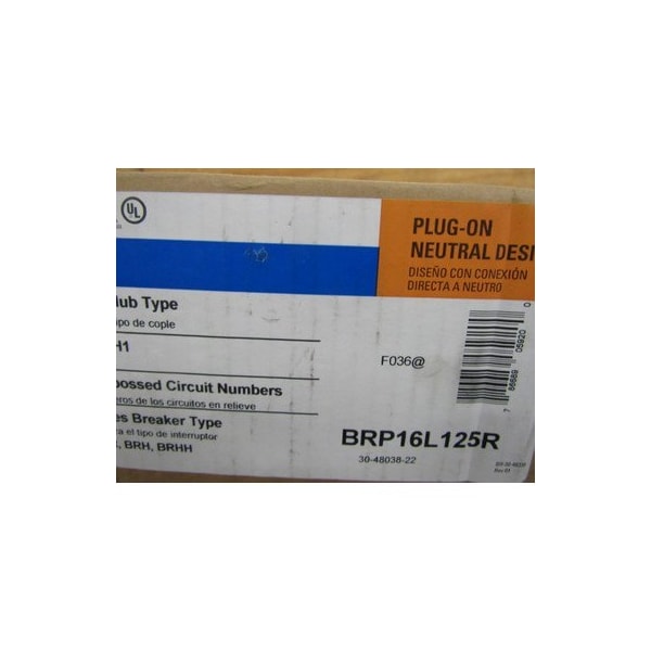 Eaton Loadcenters and Panelboards BR 1P 125A 240V - BRP16L125R