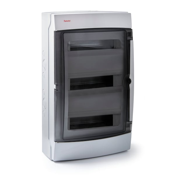 Famatel IP65 DIN Rail Circuit Breaker Enclosure Module and Outdoor Use - 3942-TTB1