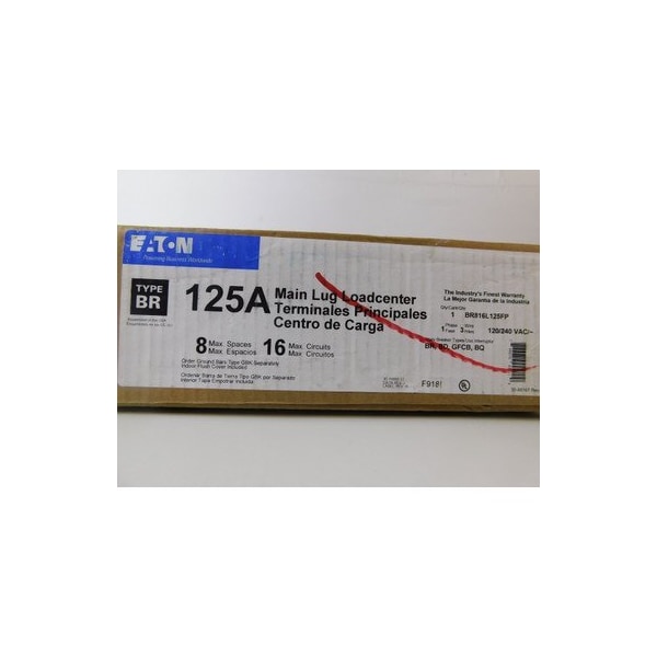 Eaton Loadcenters and Panelboards BR 1P 200A 240V - BR816L125FP