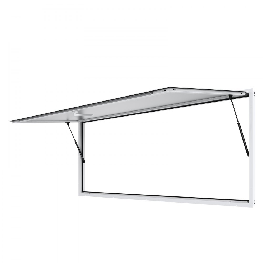 VEVOR Concession Window 96"x36", Aluminum Alloy Food Truck Service Window with Awning Door & Drag Hook, Up to 85 Degrees Stand Serving Window for Food Trucks Concession Trailers, Glass Not Included - FWCK9636INCHLG6DXV0