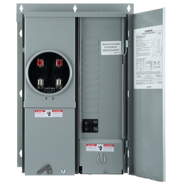 Siemens Load Center, MC, 12 Spaces, 100A, 120/240V AC, Main Circuit Breaker, 1 Phase - MC1224B1100EFC