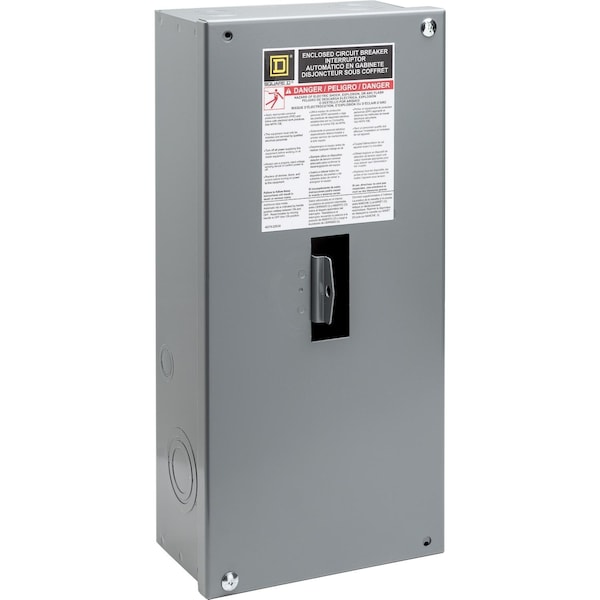 Square D Circuit Breaker Enclosure, HD, 15 to 100A, Main Circuit Breaker - HD100S