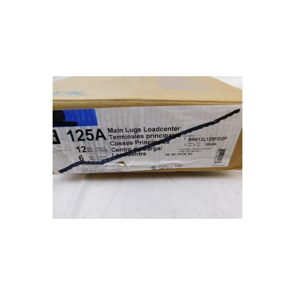 Eaton Loadcenters and Panelboards BR 1P 125A 120V - BR612L125FDGP