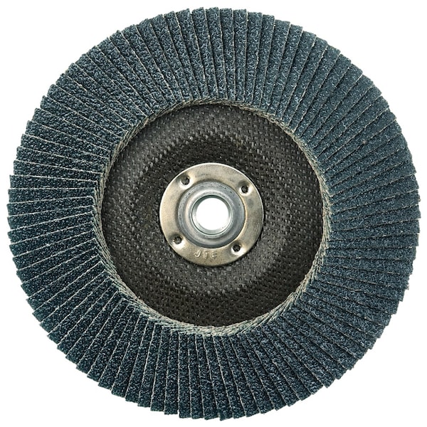 Weiler 7" Disco de Aletas Abrasivas Tiger Paw, Cónico (TY29), 36Z, 5/8"-11 UNC - 51149