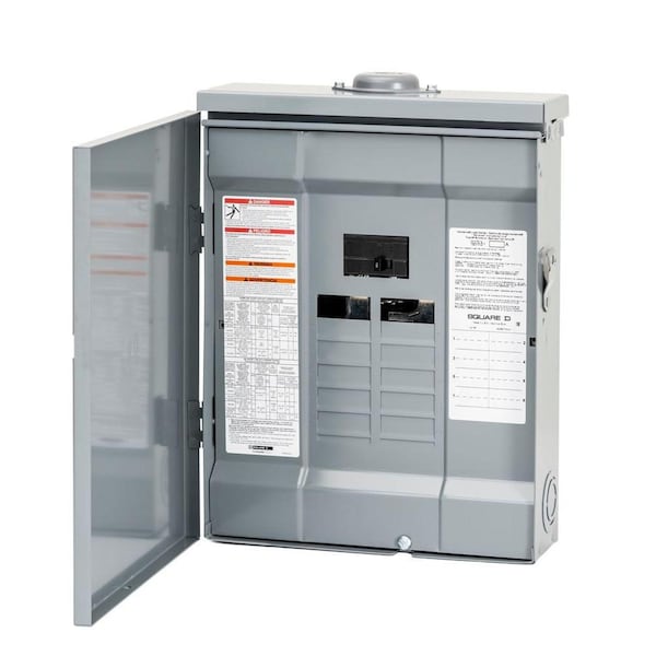 Square D Load Center, HOM, 8 Spaces, 100A, 120/240V AC, Main Lug, 1 Phase - HOM816M100PRB