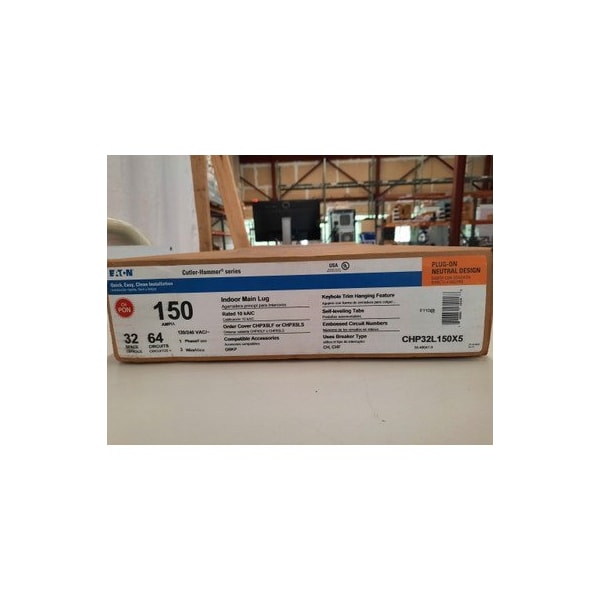 Eaton Loadcenters and Panelboards CH 150A 120V 50/60Hz 1Ph 3Wire 64Cir 32Sp  NEMA 1 - CHP32L150X5