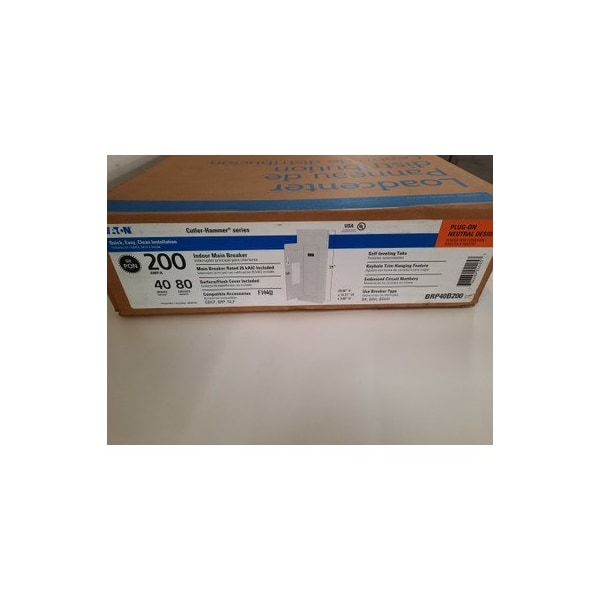 Eaton Loadcenters and Panelboards BR 1P 200A 240V - BRP40B200