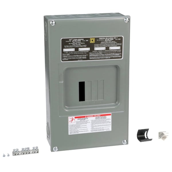 Square D Load Center, 4 Spaces, 125A Amps, 240V - QO148L125GS