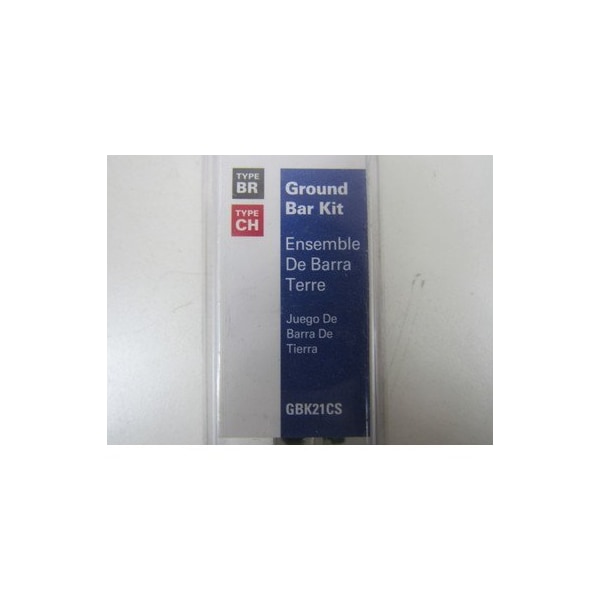 Eaton Cutler-Hammer 1-3/4in Mounting Hole, 21-Terminal, Ground Bar Kit with Clamshell Pack for CH and BR Load Center - GBK21CS