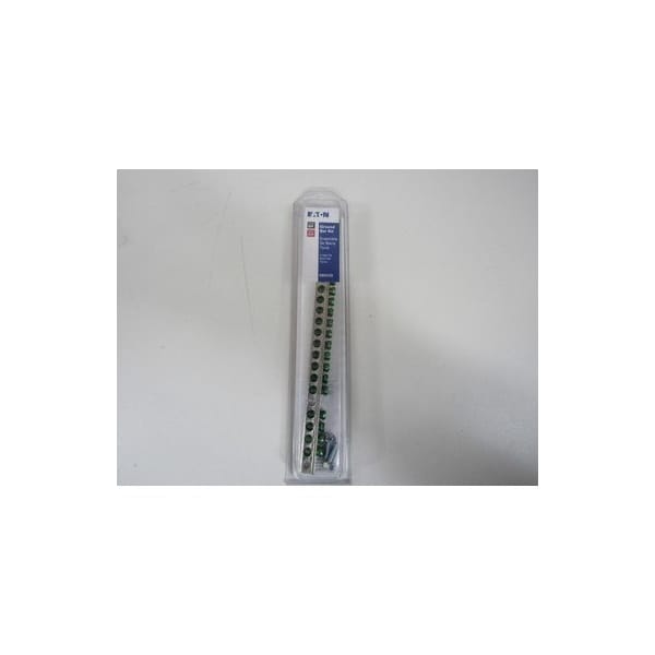 Eaton Cutler-Hammer 1-3/4in Mounting Hole, 21-Terminal, Ground Bar Kit with Clamshell Pack for CH and BR Load Center - GBK21CS