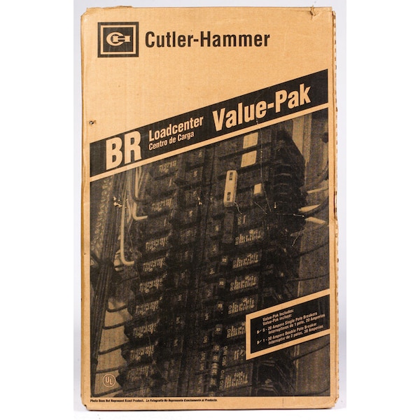 Eaton Load Center, BRP, 20 Spaces, 100A, 120/240V AC, Main Circuit Breaker, 1 Phase - BRP20B100V25