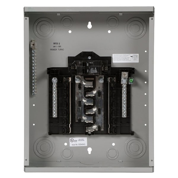 Siemens Load Center, SN, 12 Spaces, 100A, 120/240V AC, Main Circuit Breaker, 1 Phase - SN1224B1100