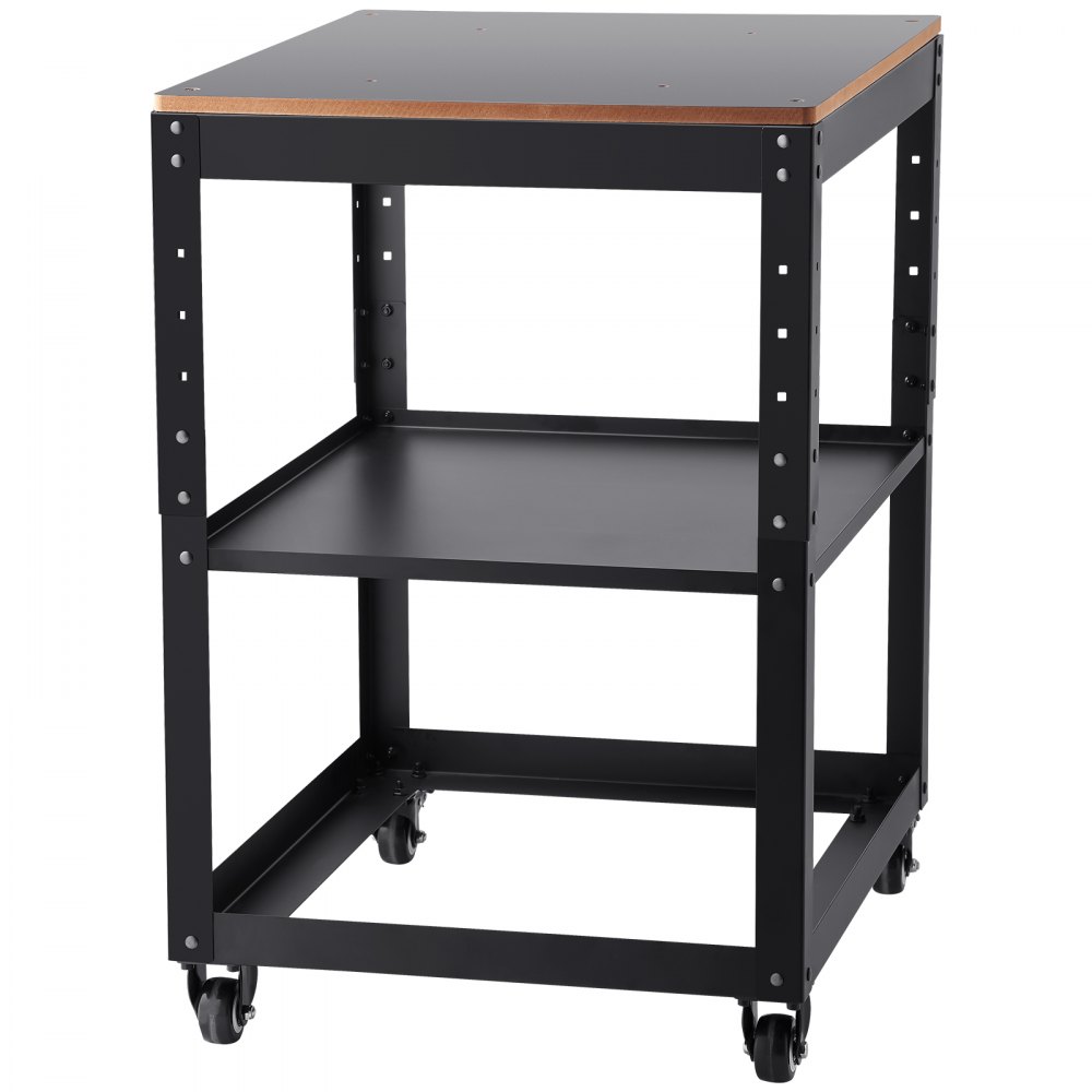 VEVOR Planer Stand, 100 lbs / 45 kg heavy loads, Three-Gear Height Adjustable Thickness Planer Table,with 4 Stable Casters & Storage Space, for most planers, saws, bench-top machines, power tools - YBJDZDSDUDHZHVJHWV0